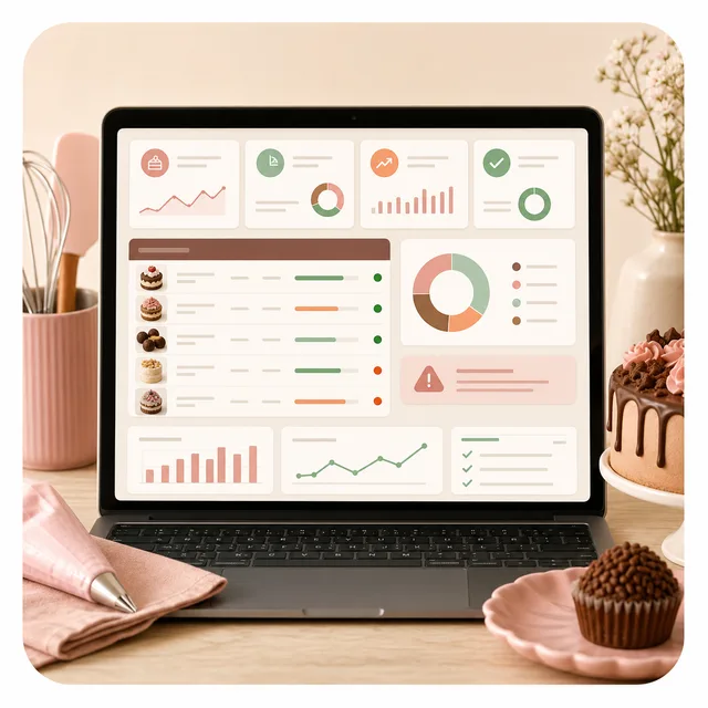 Mockup do Dashboard de margens